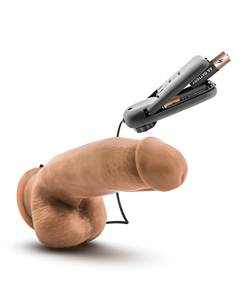 Blush Coverboy MMA Fighter 7" Vibrating Realistic Cock; Mocha