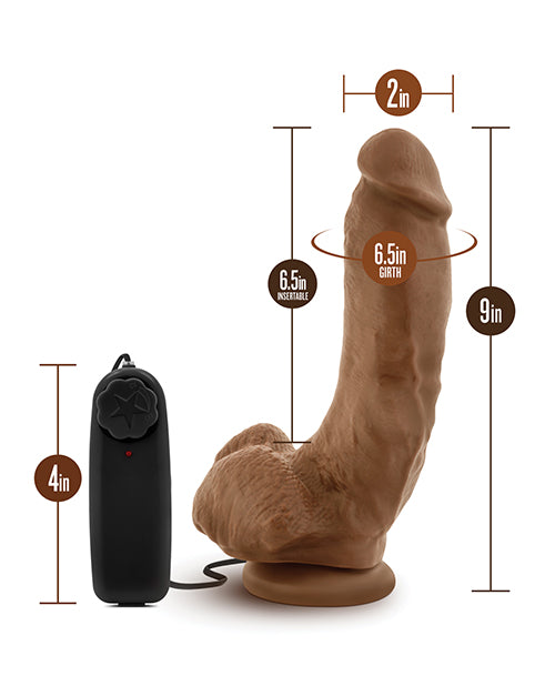 Blush Coverboy the Boxer 9" Vibrating Realistic Cock; Mocha