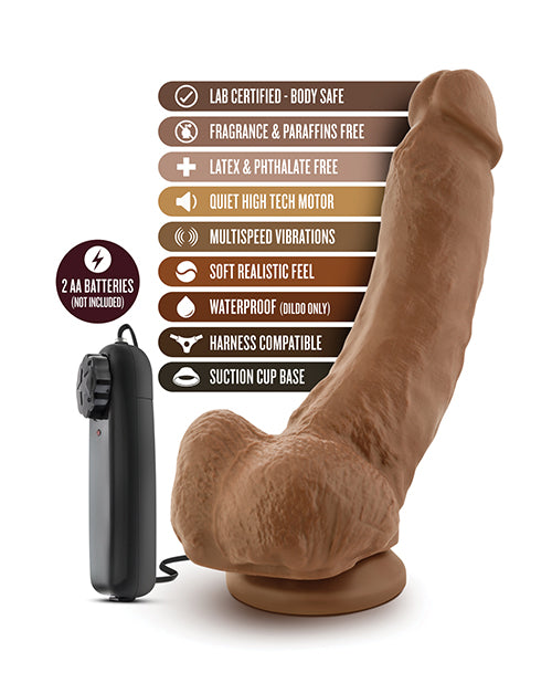 Blush Coverboy the Boxer 9" Vibrating Realistic Cock; Mocha