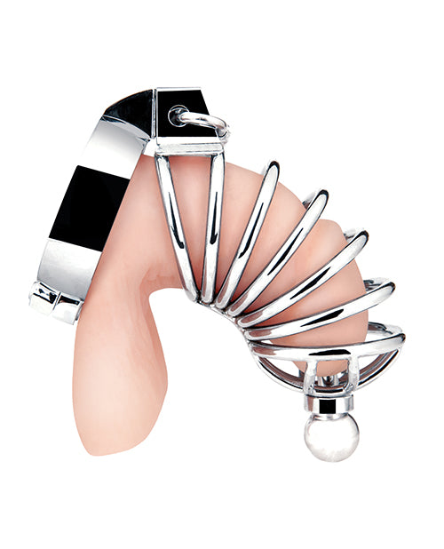 Blue Line Urethral Play Cage; Silver
