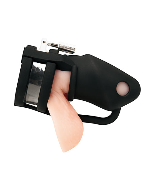 Blue Line 2-Inch Silicone Cock Cage w/Ball Divider; Small