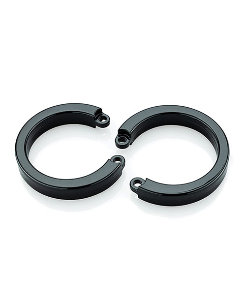Cock Cage U-Ring 2 Pack; Black