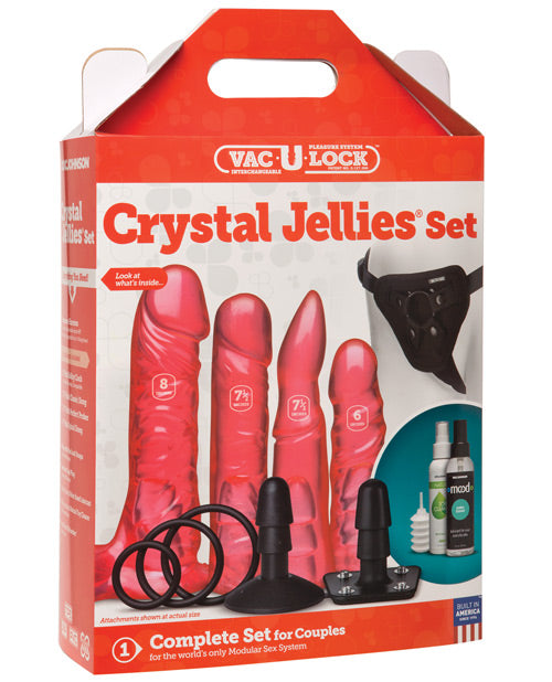 Vac-U-Lock Crystal Jellies Set; Pink