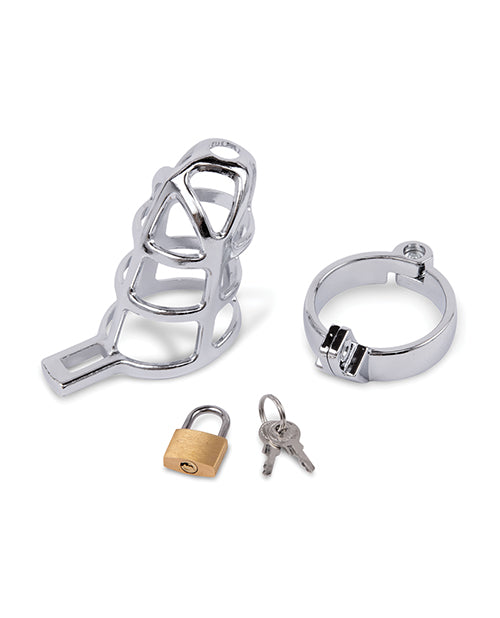 Lockmaster 3.75" Stainless Steel Prisoner Cock Cage; Silver