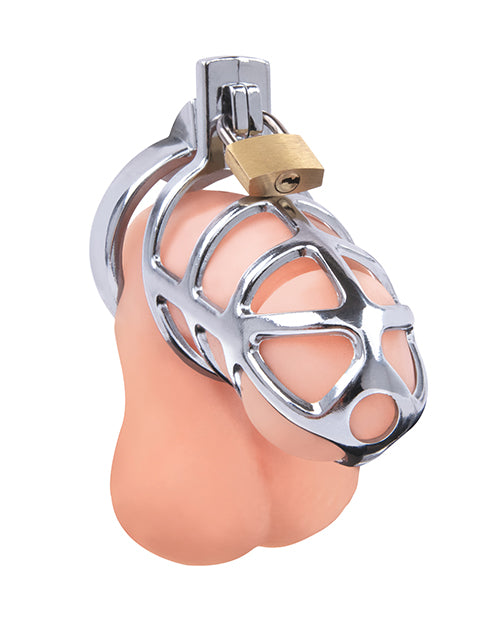 Lockmaster 3.75" Stainless Steel Prisoner Cock Cage; Silver