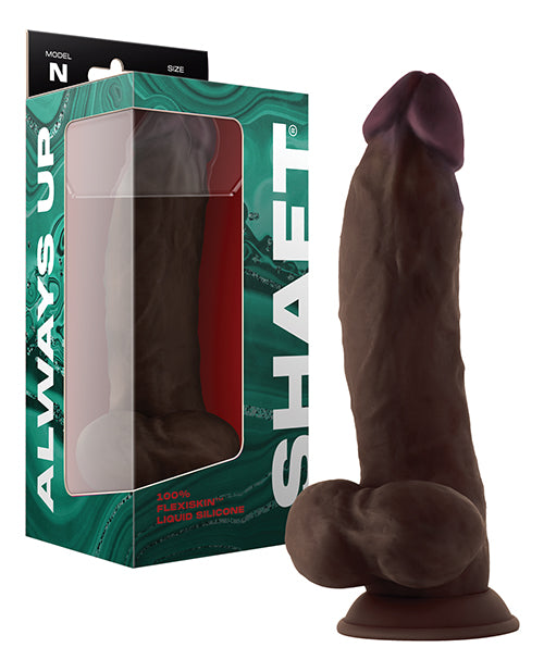 Shaft Model N Flexskin Liquid Silicone 9.5" Side Curve Dong W/ Balls