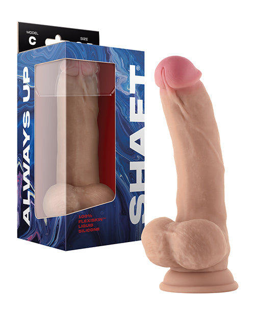 Shaft Model C Flexskin Liquid Silicone 8.5" Curved Dong W/ Balls