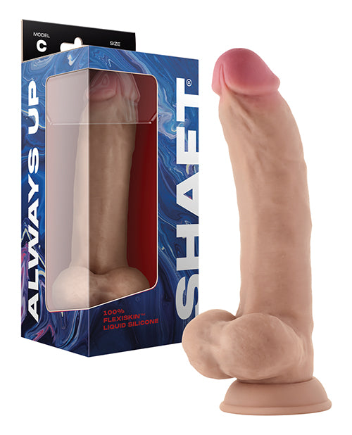 Shaft Model C Flexskin Liquid Silicone 9.5" Curved Dong W/ Balls