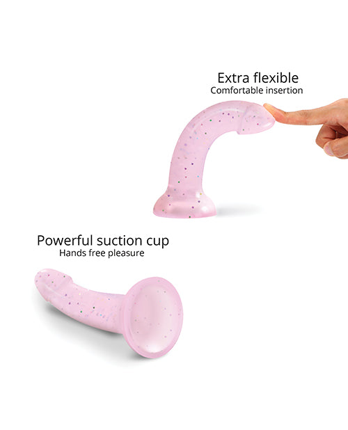 Love to Love Curved Suction Cup Dildolls Starlight; Pink