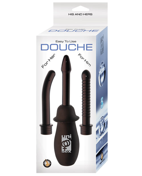 His & Hers Easy To Use Douche; Black