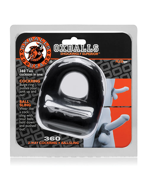Oxballs 360 Cock Ring & Ball Sling - Black