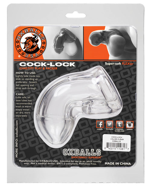 Oxballs Cock Lock Cock Cage; Clear