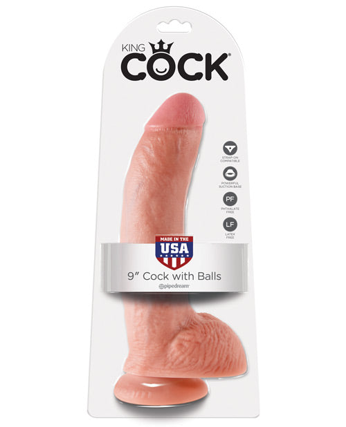 King Cock 9" Cock W/ Balls