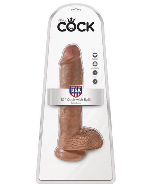 King Cock 10" Cock W/ Balls