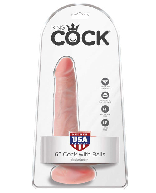 King Cock 6" Cock W/ Balls