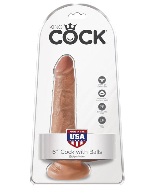 King Cock 6" Cock W/ Balls