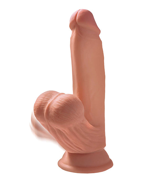 King Cock Plus 7" Triple Density Cock w/Swinging Balls; Tan