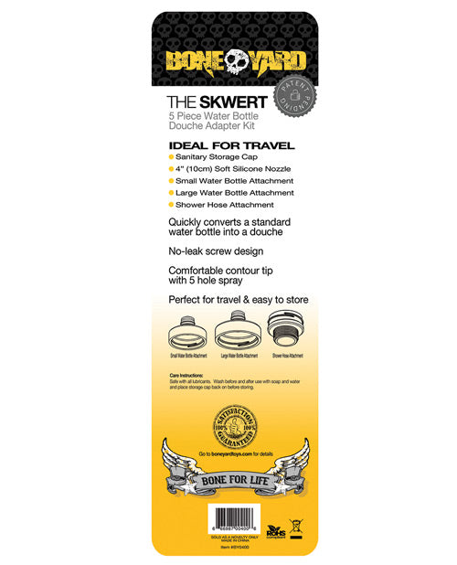 Boneyard Skwert 5 PC Water Bottle Douche Adaptor Kit