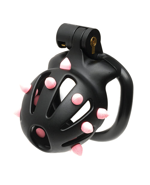 Sport Fucker Cellmate FlexiSpike Chastity Cage; Black/Pink