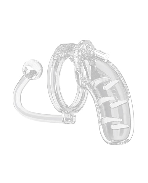 Shots Man Cage 4.5-Inch Cock Cage w/ Plug 11; Clear