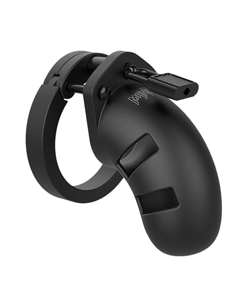 Shots Man Cage Chastity 3.5-Inch Cock Cage Model 20; Black