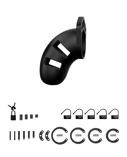 Shots Man Cage Chastity 3.5-Inch Cock Cage Model 20; Black