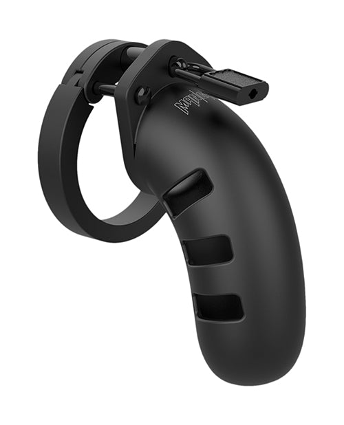 Shots Man Cage Chastity 4.5-Inch Cock Cage Model 21; Black