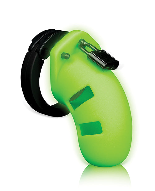 Shots Ouch 3.5-Inch Model 20 Cock Cage; Glow-in-the-Dark