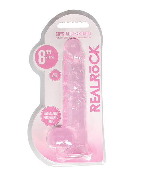 Shots Realrock Realistic Crystal Clear Dildo W/ Balls