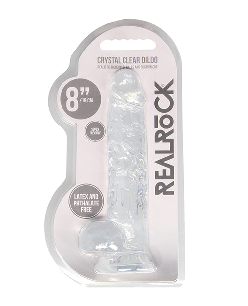 Shots Realrock Realistic Crystal Clear Dildo W/ Balls