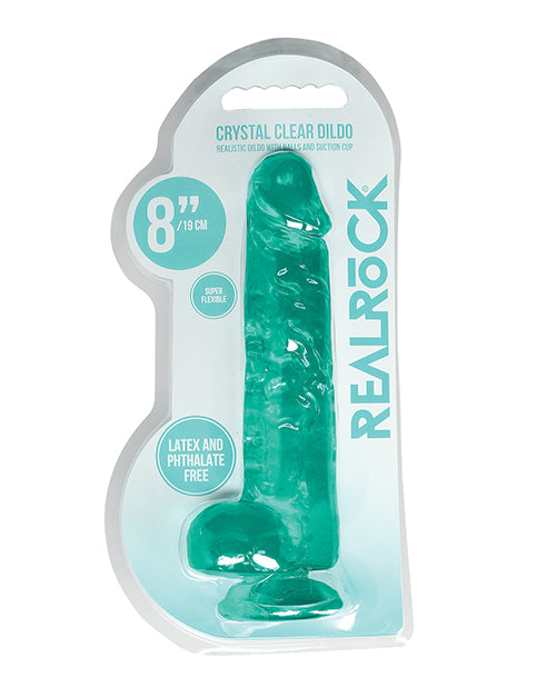 Shots Realrock Realistic Crystal Clear Dildo W/ Balls