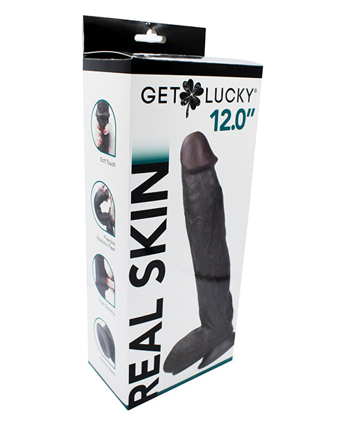 Get Lucky 12" Real Skin Series; Dark Brown