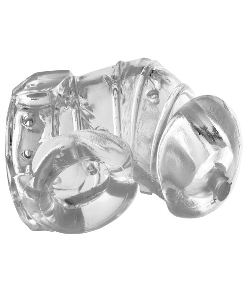 Master Series Detained 2.0 Restrictive Chastity Cage w/ Nubs; Clear
