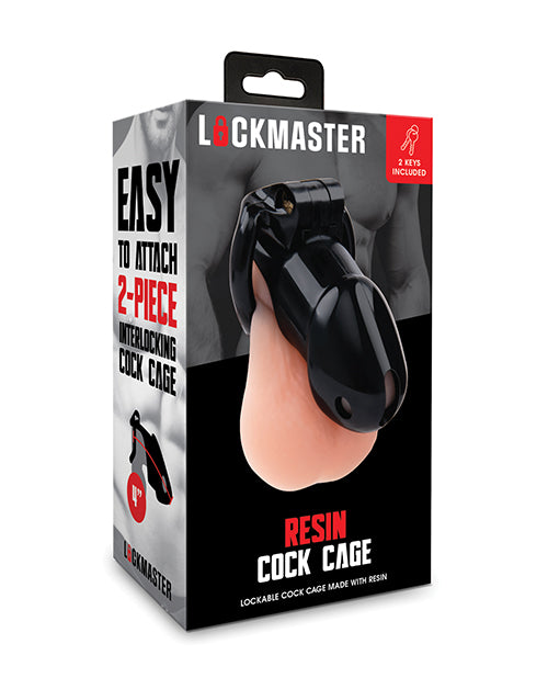 Lockmaster 4" Resin Cock Cage; Black