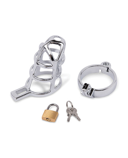Lockmaster 3.75" Stainless Steel Prisoner Cock Cage; Silver