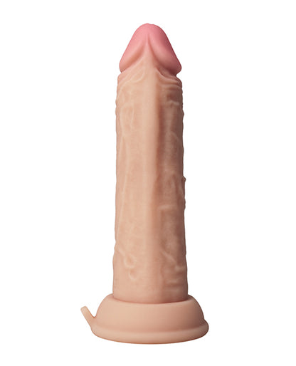 Shaft Flexskin Liquid Silicone 6.5" Vibrating Dong; Pine