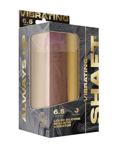 Shaft Flexskin Liquid Silicone 6.5" Vibrating Dong; Pine