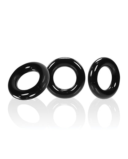 Oxballs Willy Rings - Black; Pack of 3