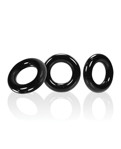 Oxballs Willy Rings - Black; Pack of 3