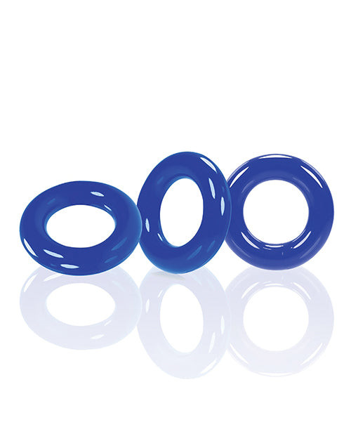 Oxballs Willy Rings - Blue; Pack of 3