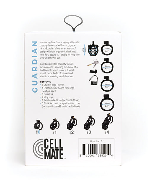Sport Fucker Cellmate Guardian Chastity Cage; Black