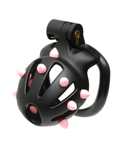 Sport Fucker Cellmate FlexiSpike Chastity Cage; Black/Pink