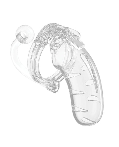 Shots Man Cage 4.5-Inch Cock Cage w/ Plug 11; Clear