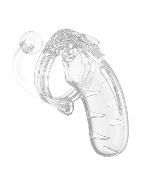 Shots Man Cage 4.5-Inch Cock Cage w/ Plug 11; Clear