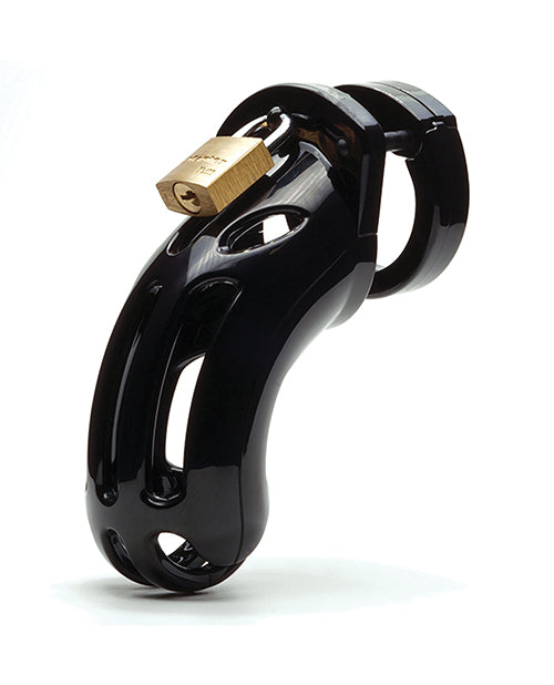 The Curve 3 3/4-Inch Curved Cock Cage & Lock Set; Black